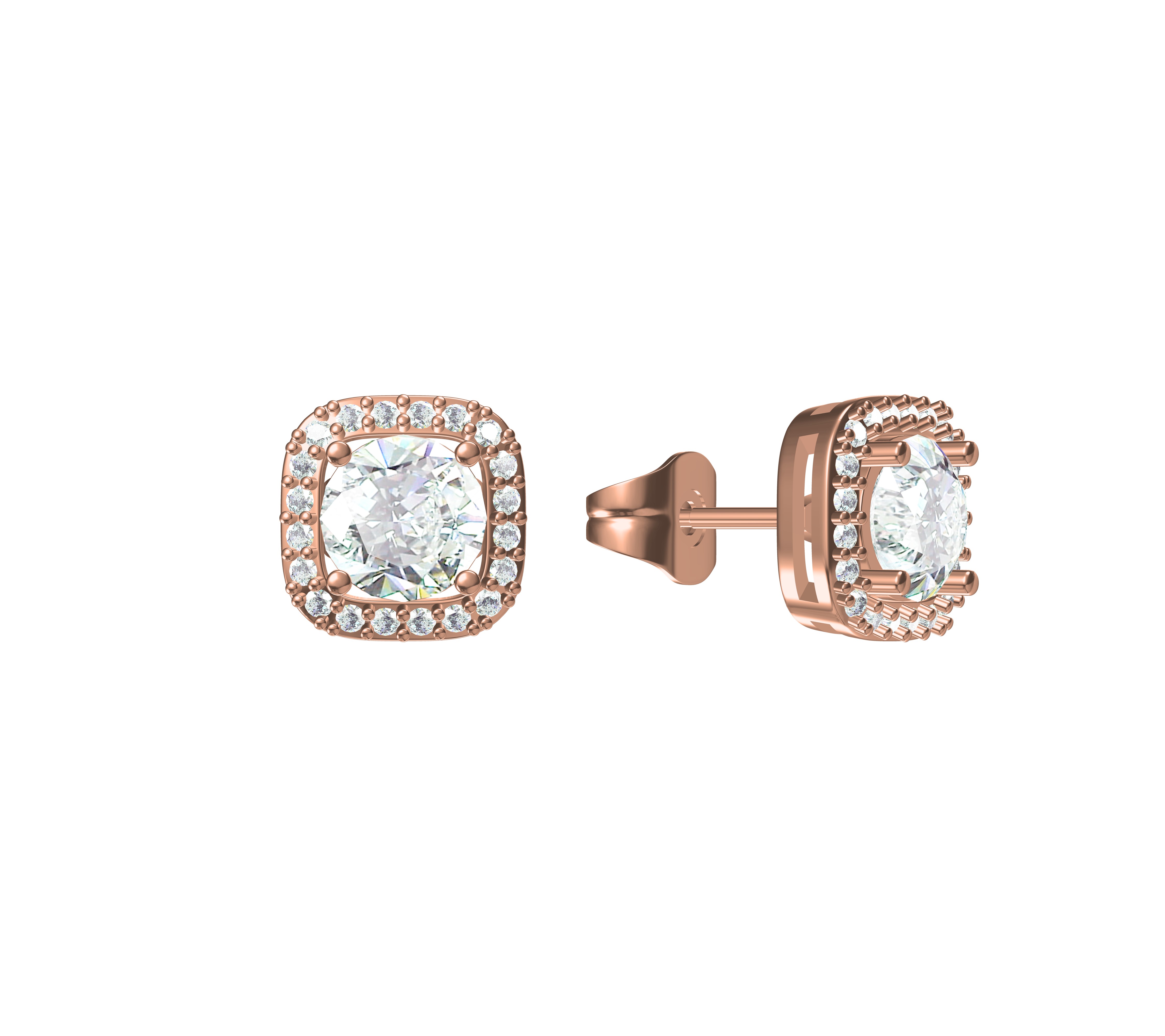Solitaire Stud Earrings