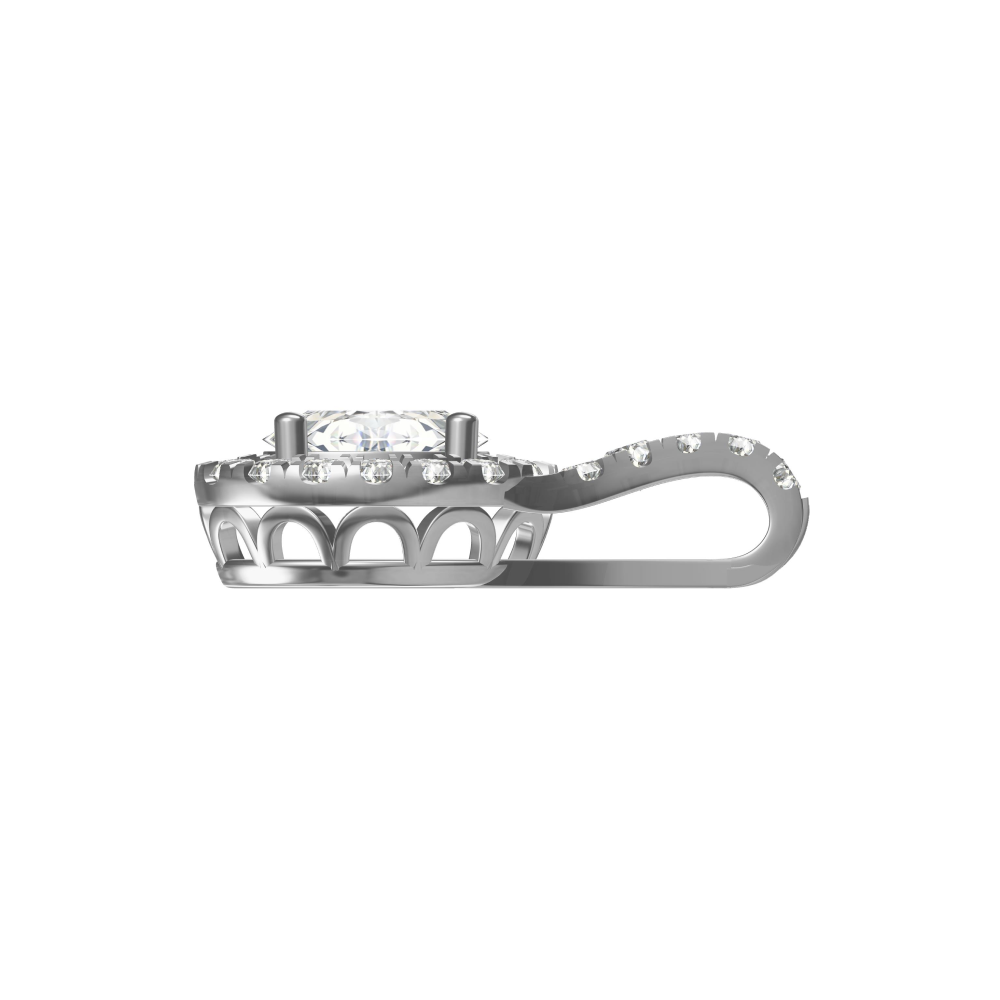 Serene classical silver pendant