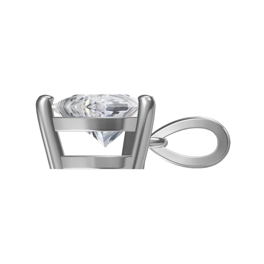 Beautiful heart silver pendant