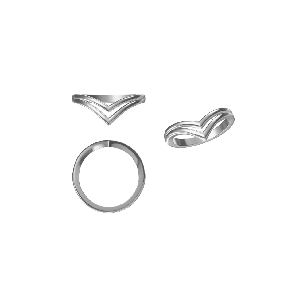 22kt gold fishbone ring