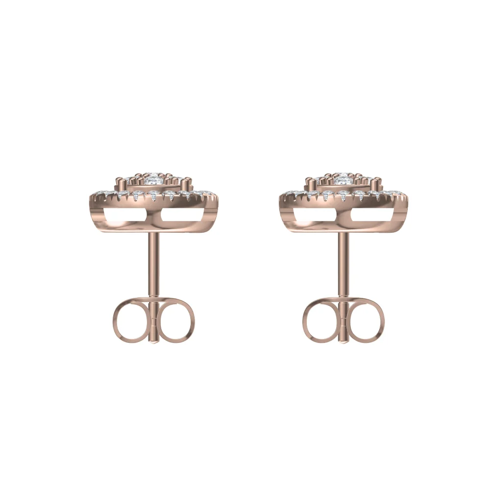 Beautiful round stud earrings