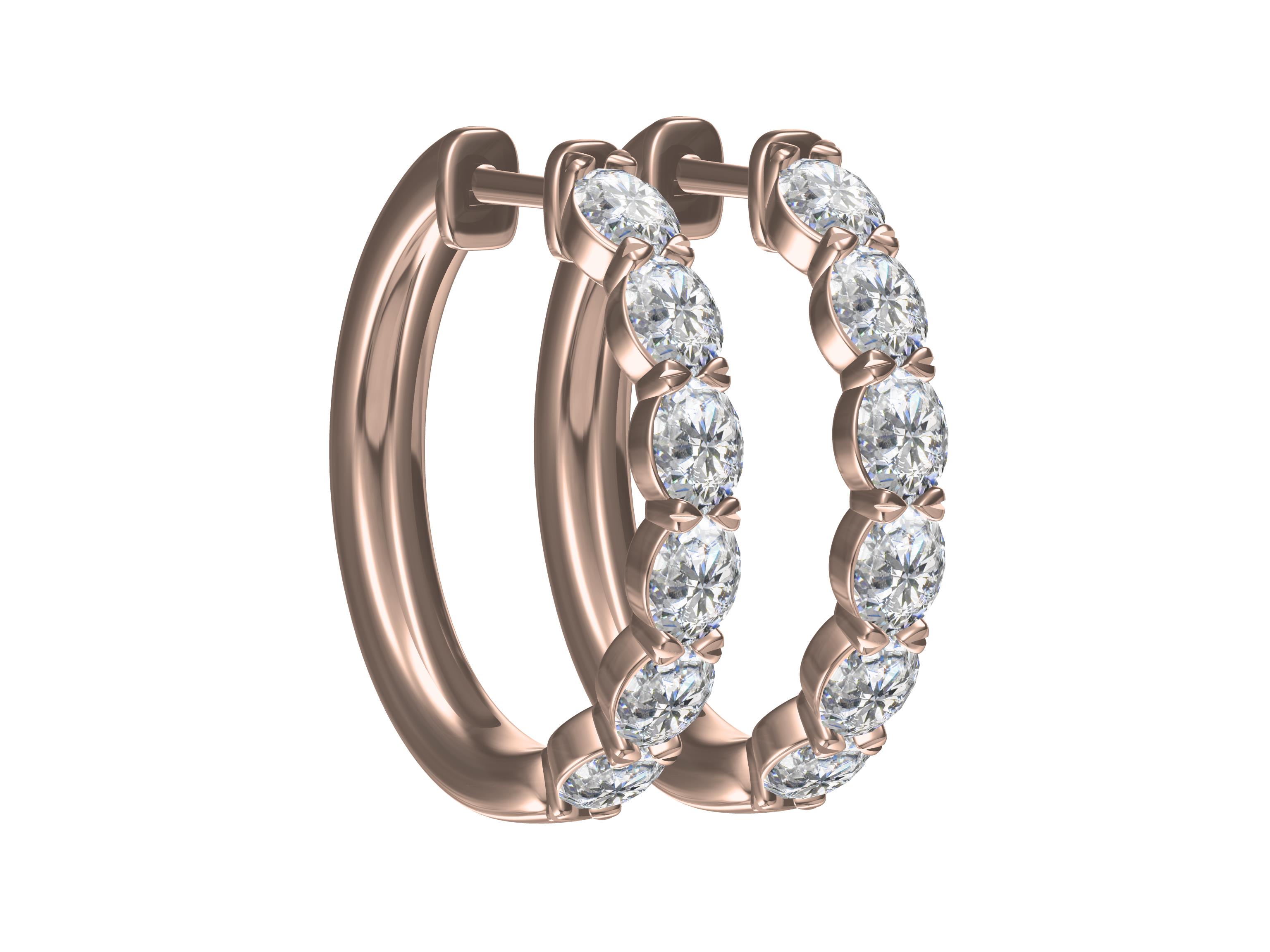 Diamond Hoop Earrings