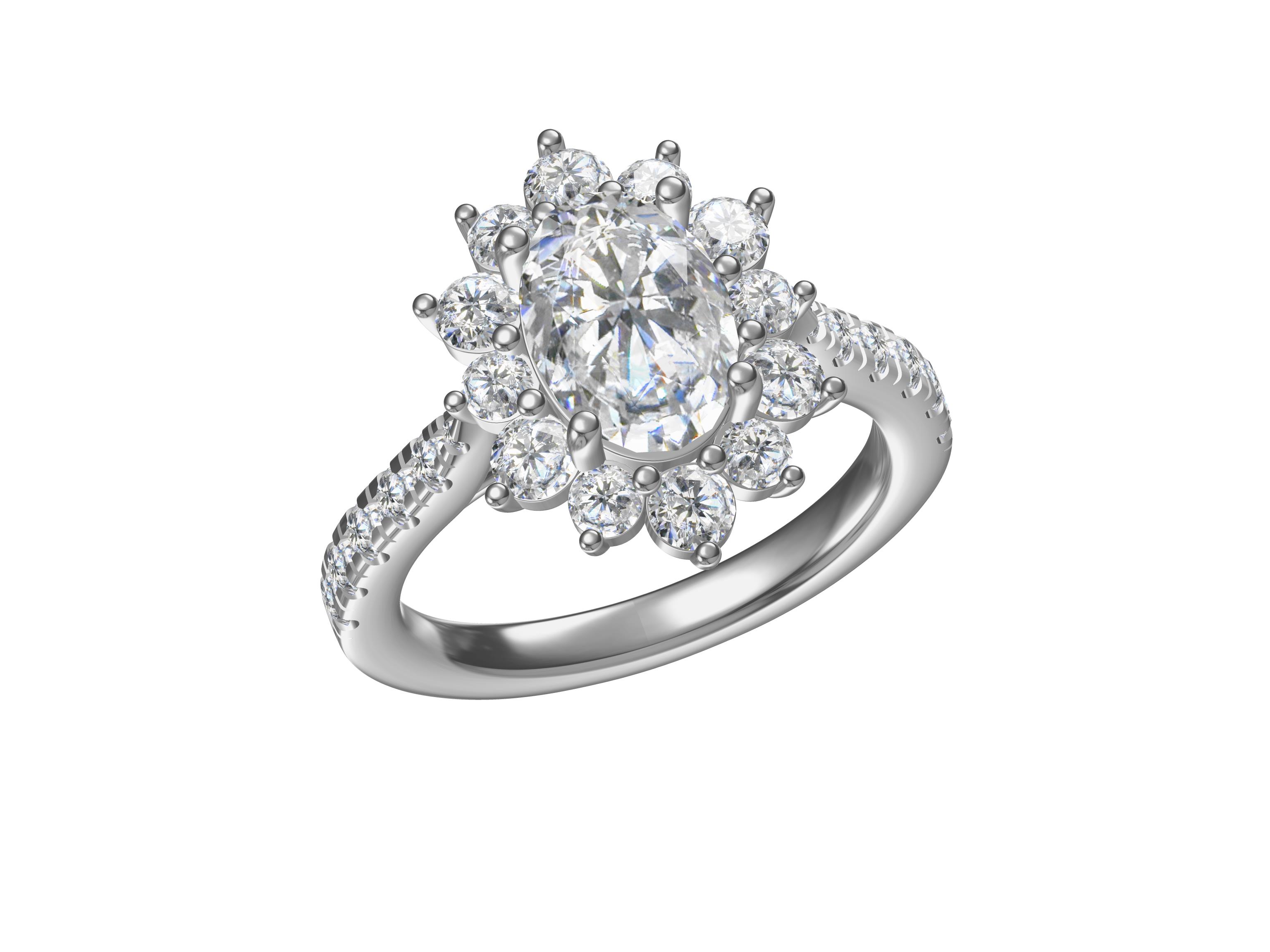 Flower Shape Diamond Ring – A Floral Elegance