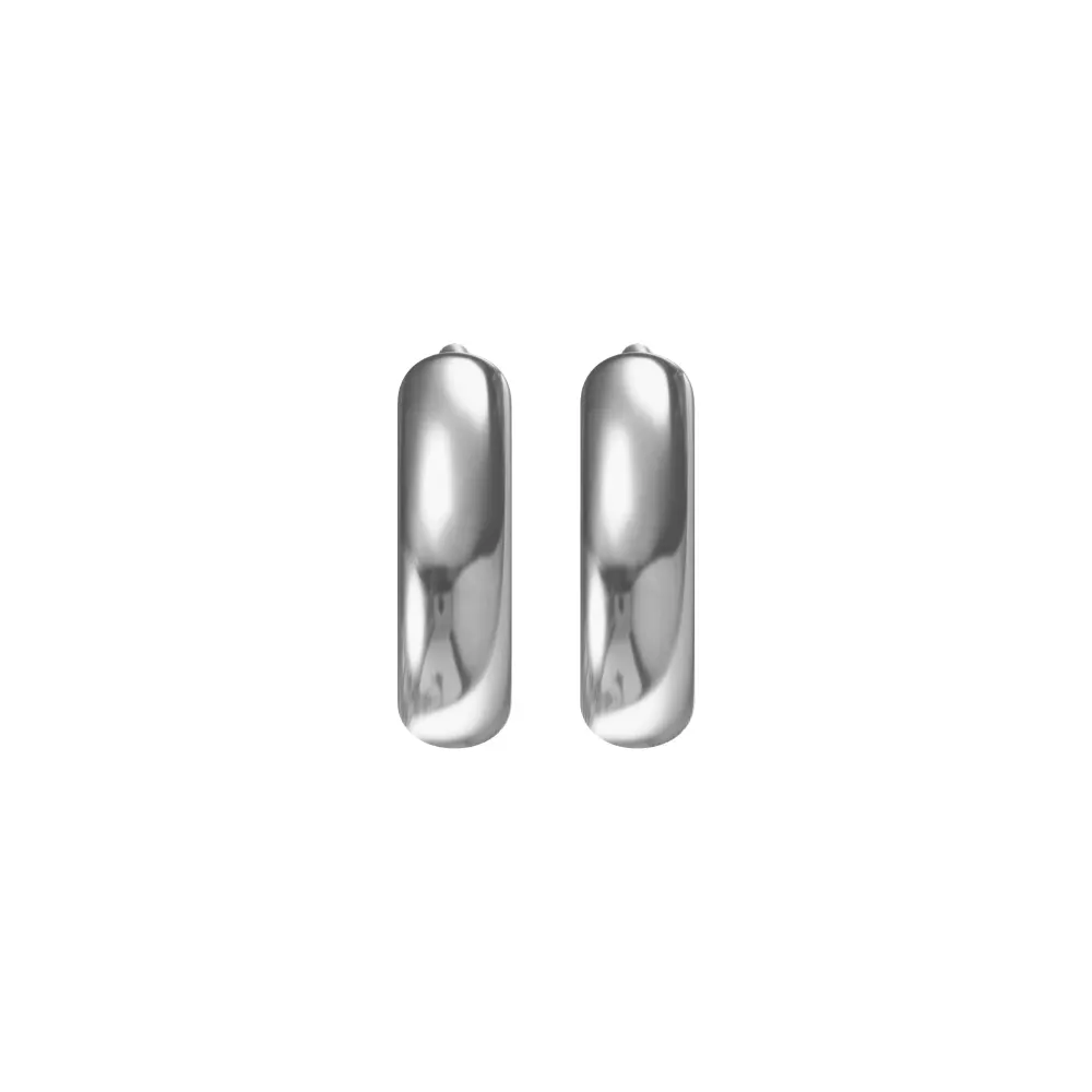 Classic silver hoop earring