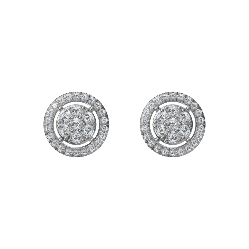 Beautiful round stud earrings