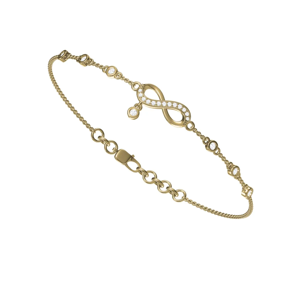 Infinity bond of love diamond bracelet