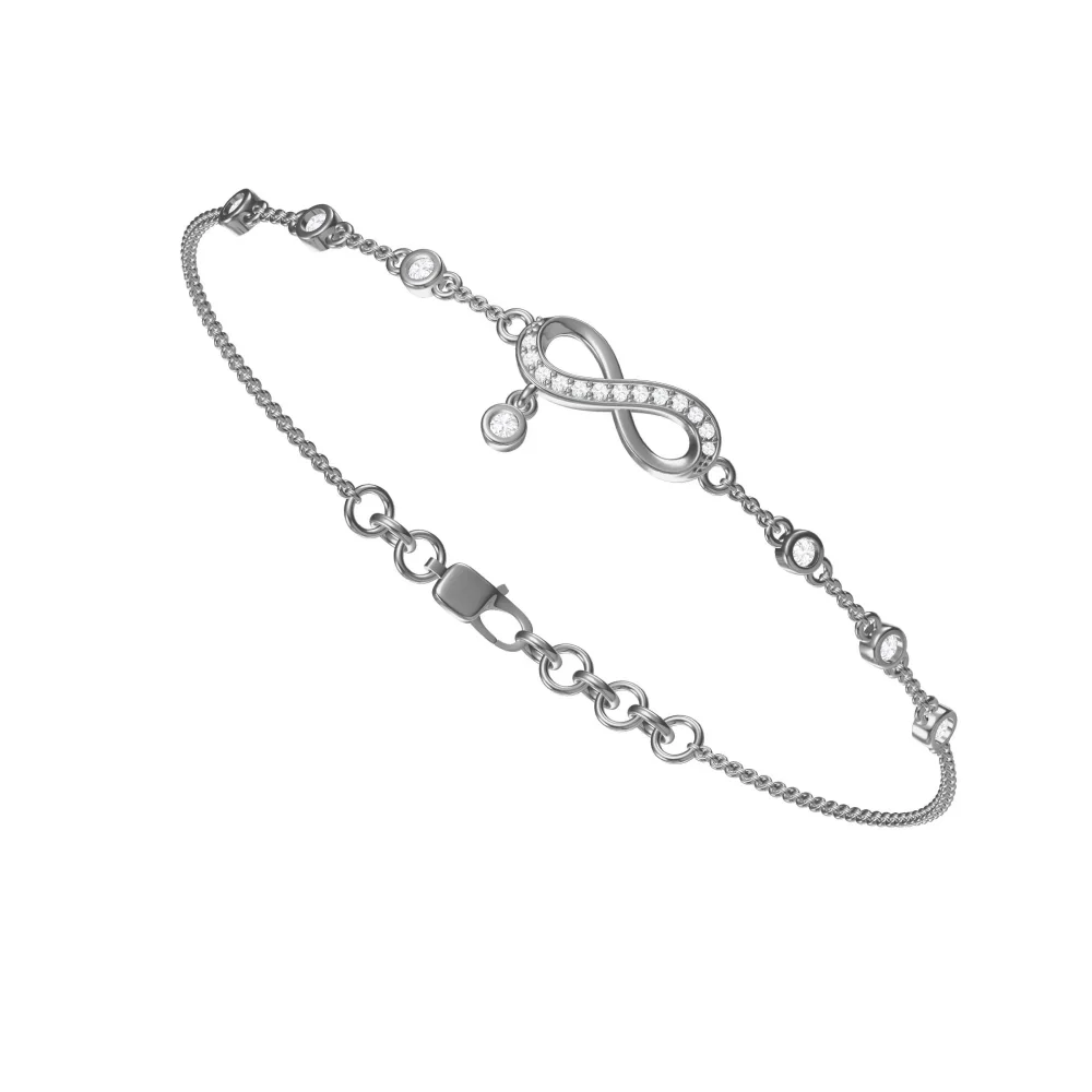 Infinity bond of love diamond bracelet