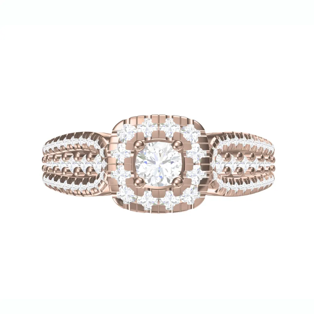 Round shape diamond ring