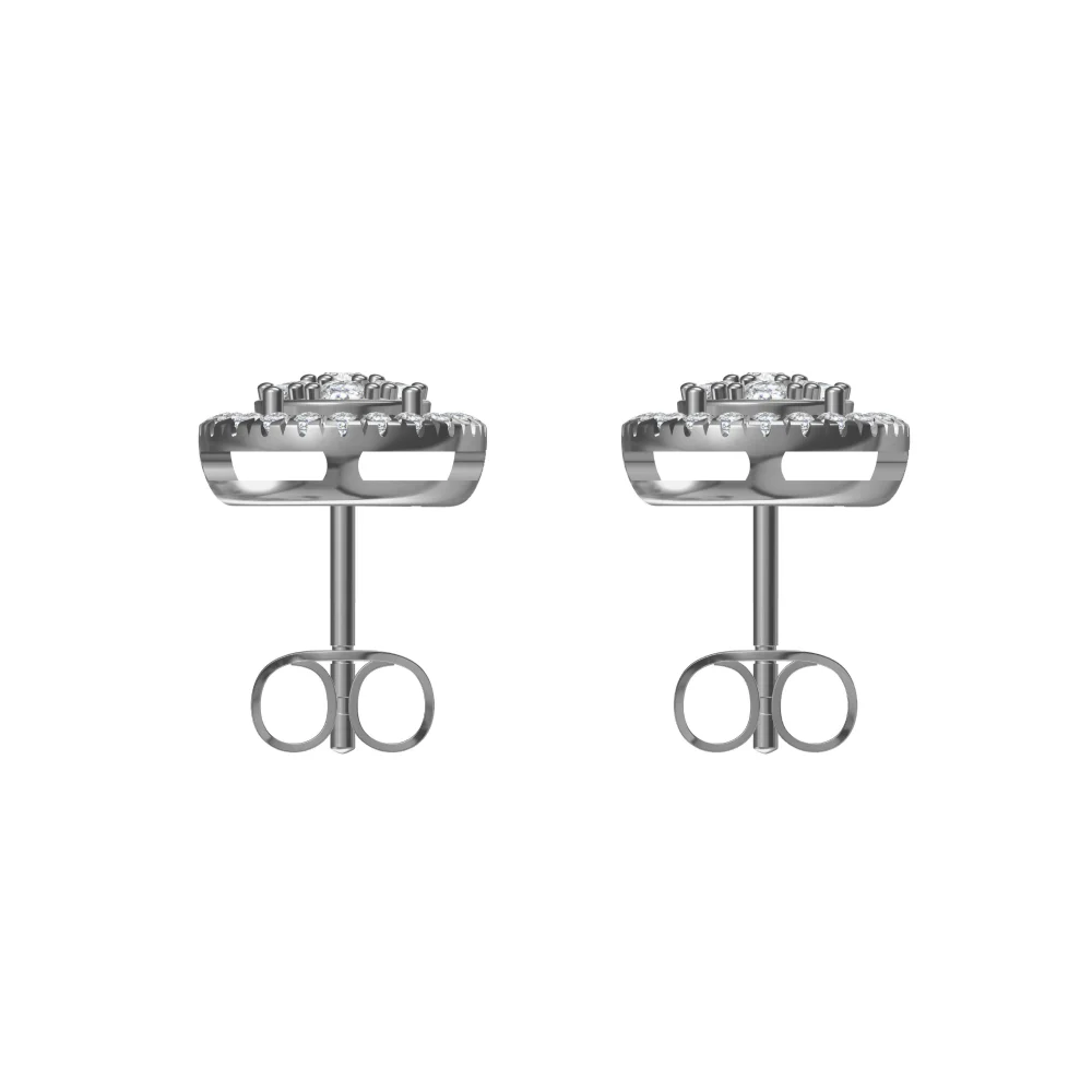 Beautiful round stud earrings