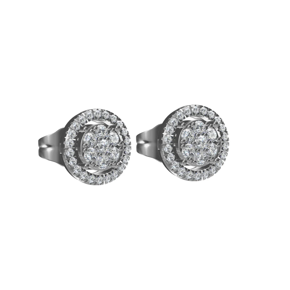 Beautiful round stud earrings