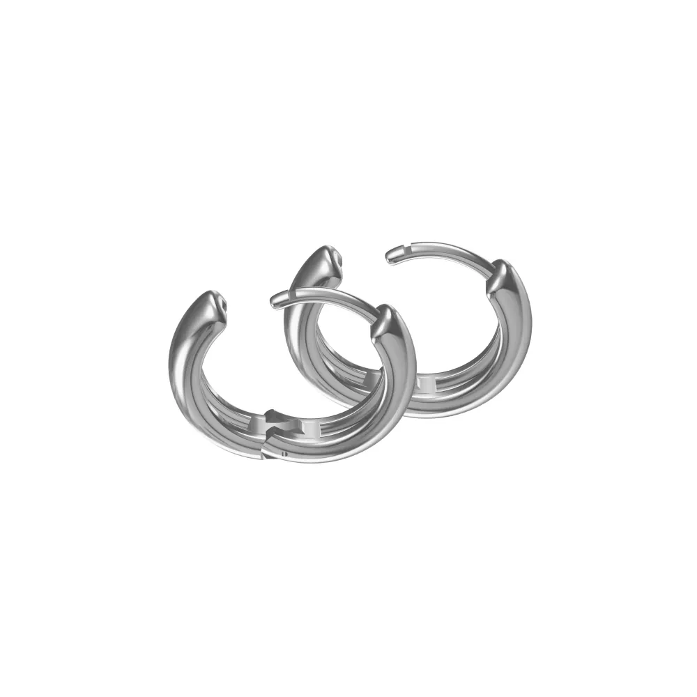 Classic silver hoop earring
