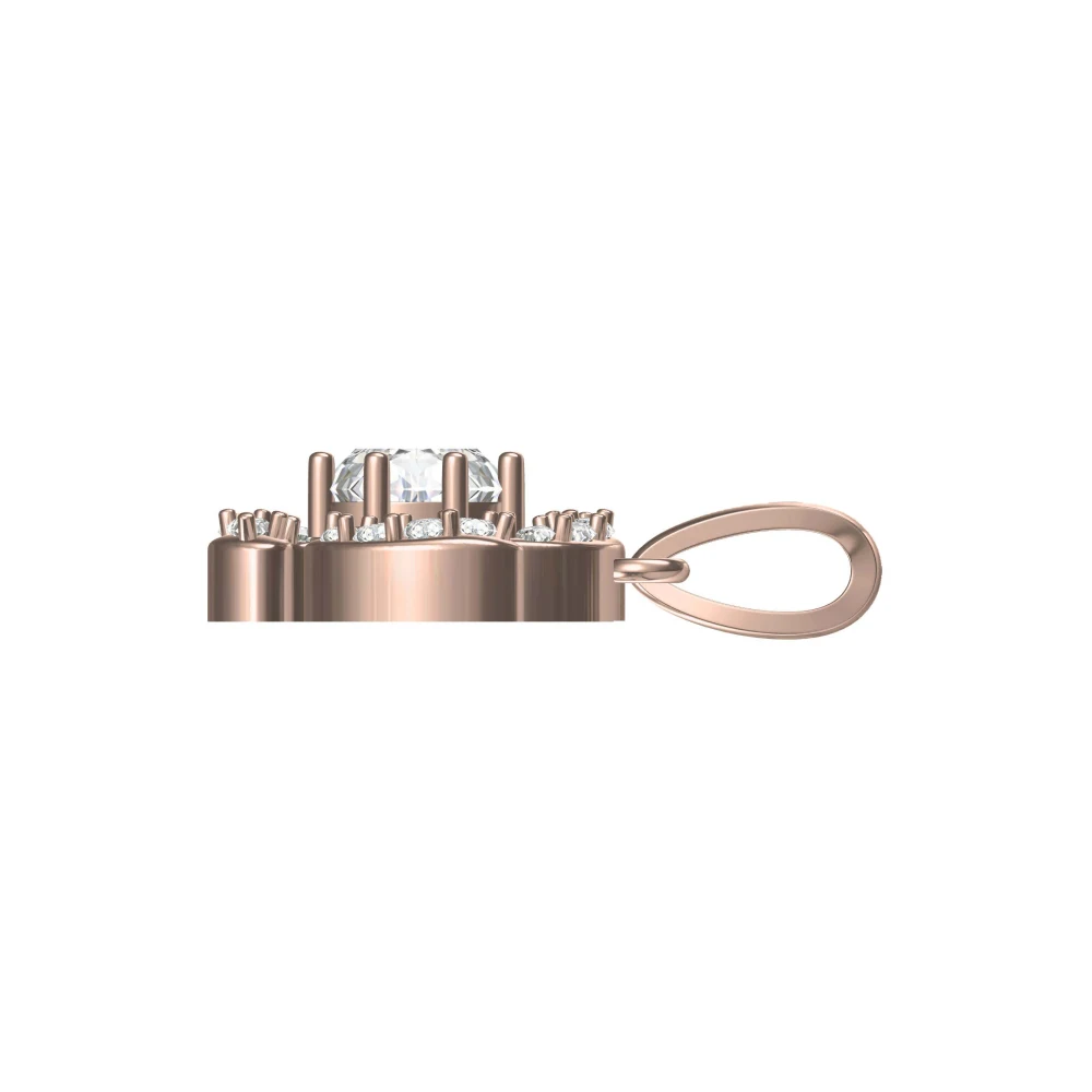A minimal design diamond pendent