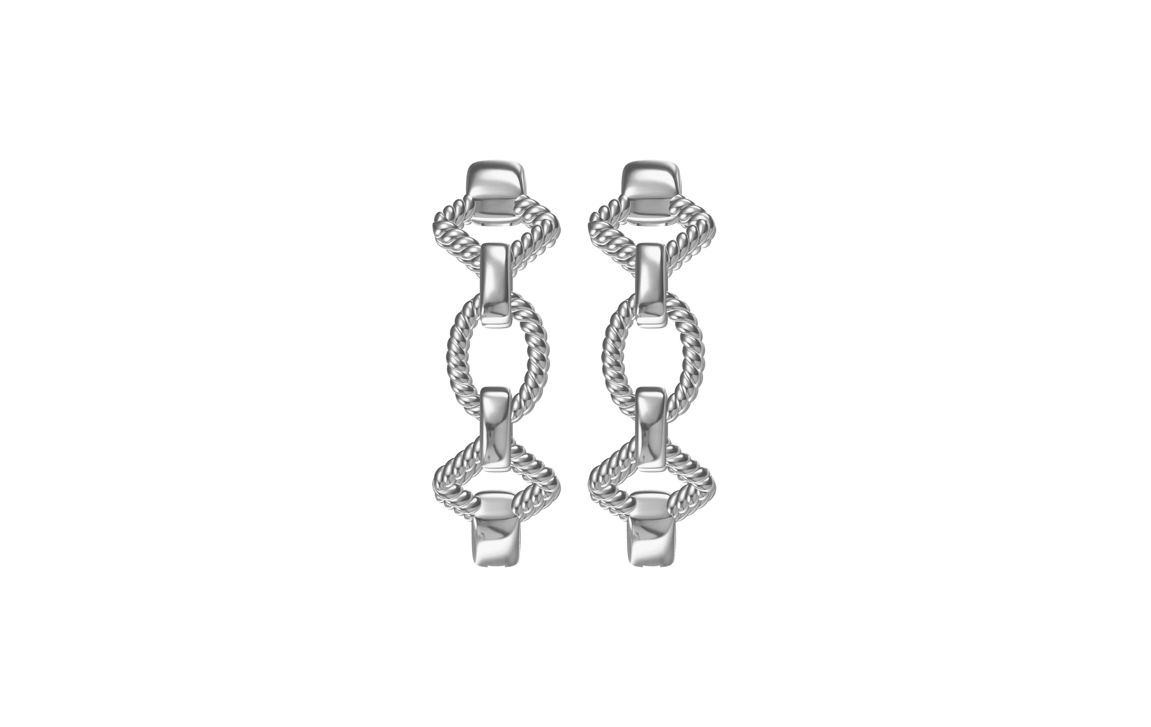 Modern Geometry hoop Earrings