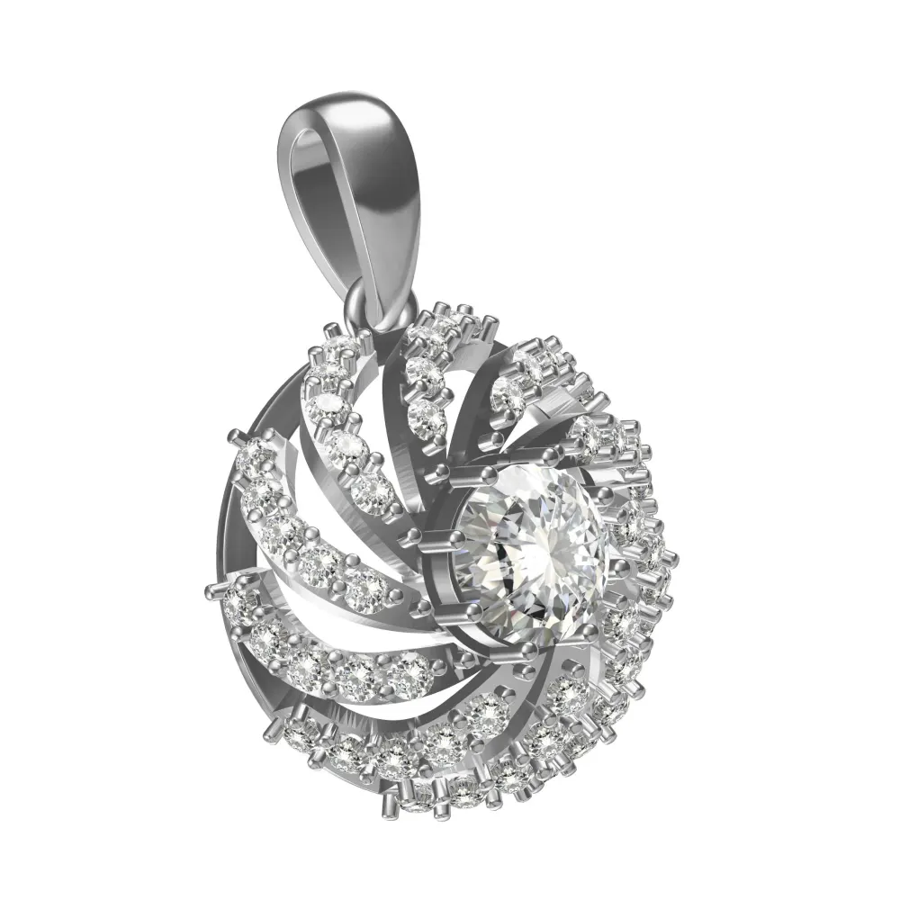 The sudershan chakra silver pendant