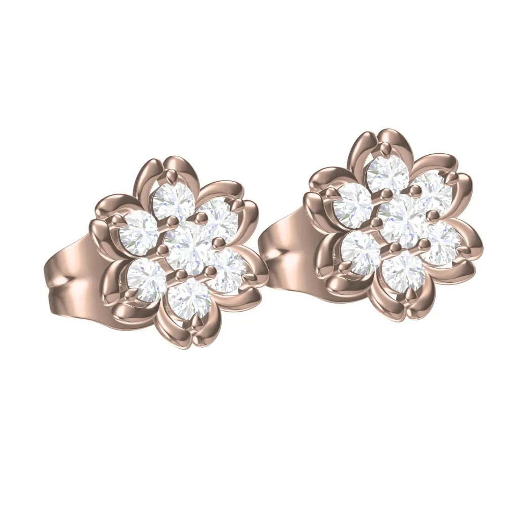 Beautiful flower stud earrings