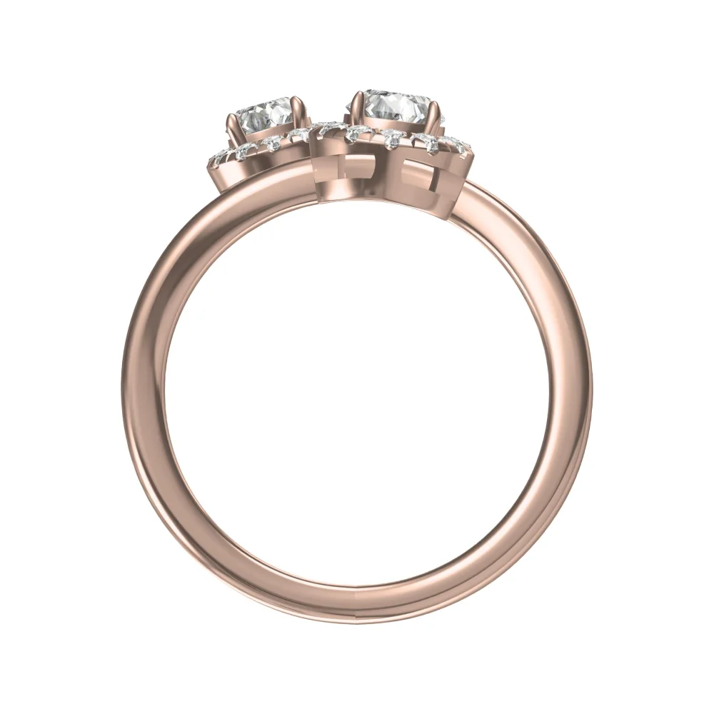 Yin-yang diamond  ring