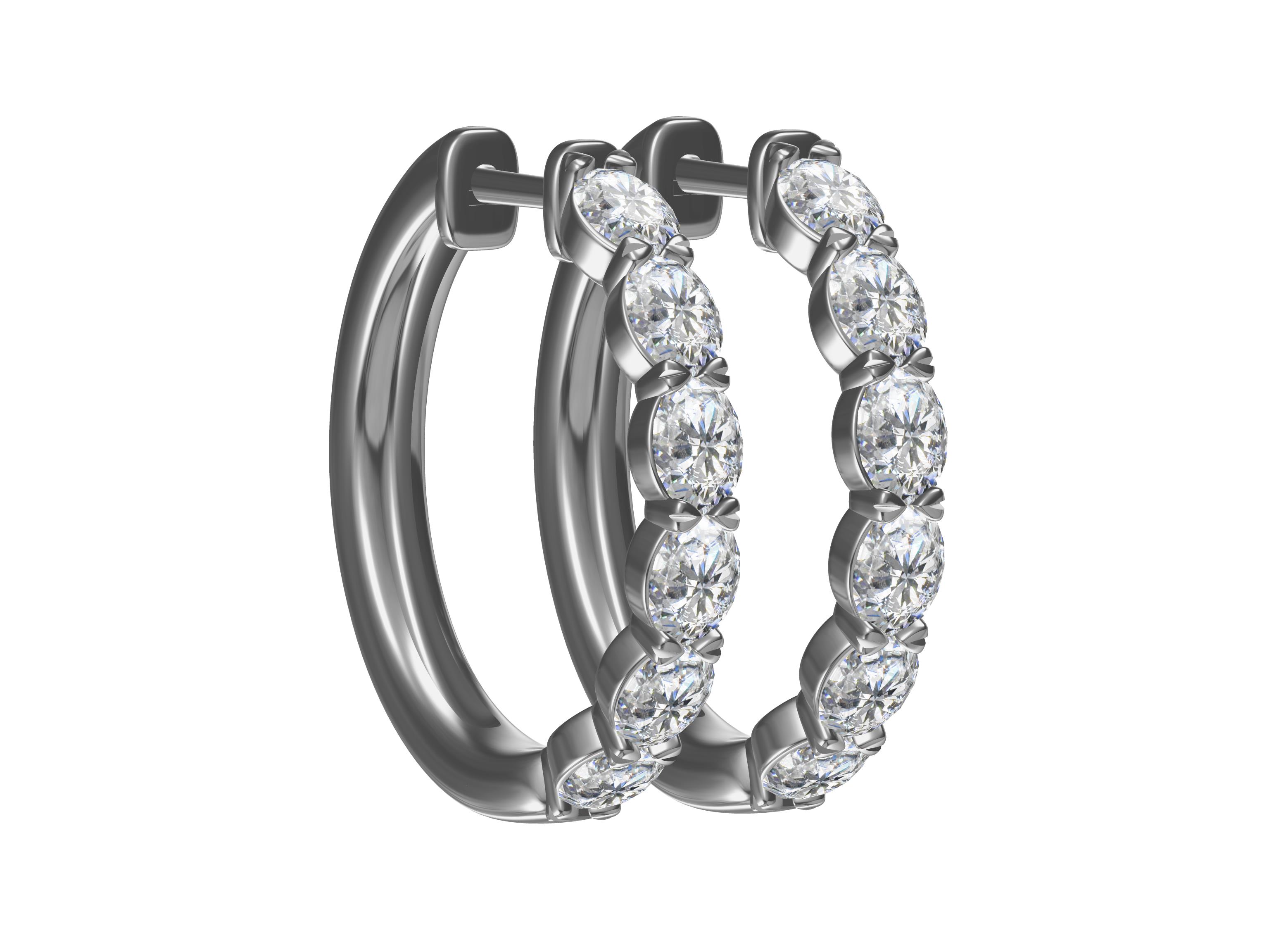 Diamond Hoop Earrings