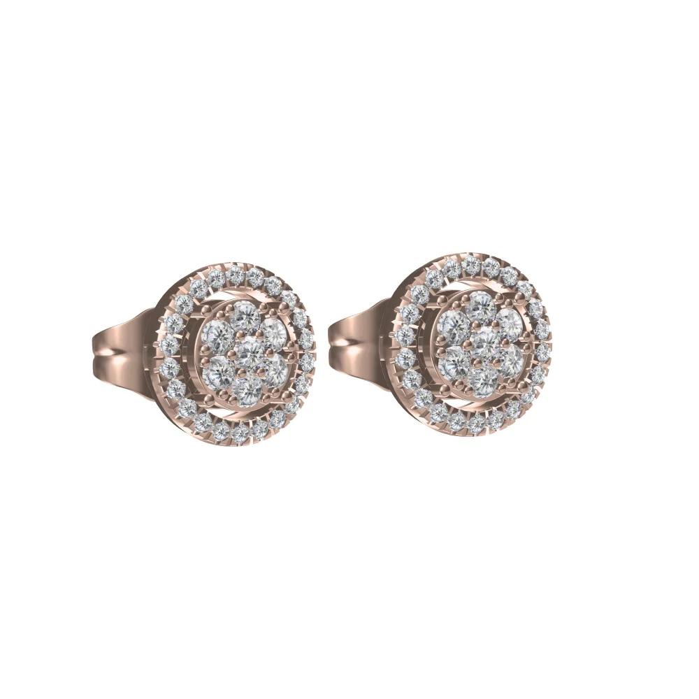 Beautiful round stud earrings