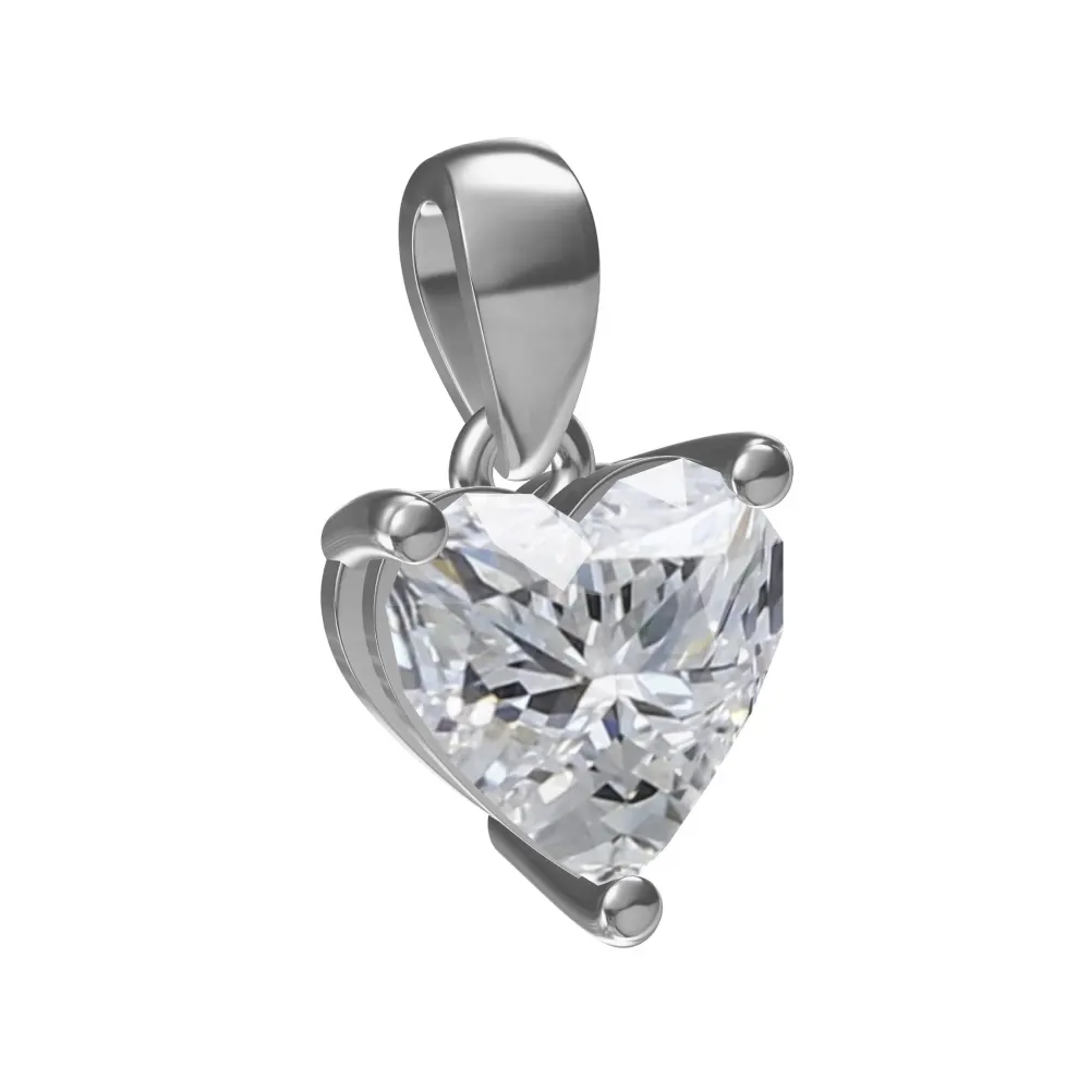 Beautiful heart silver pendant