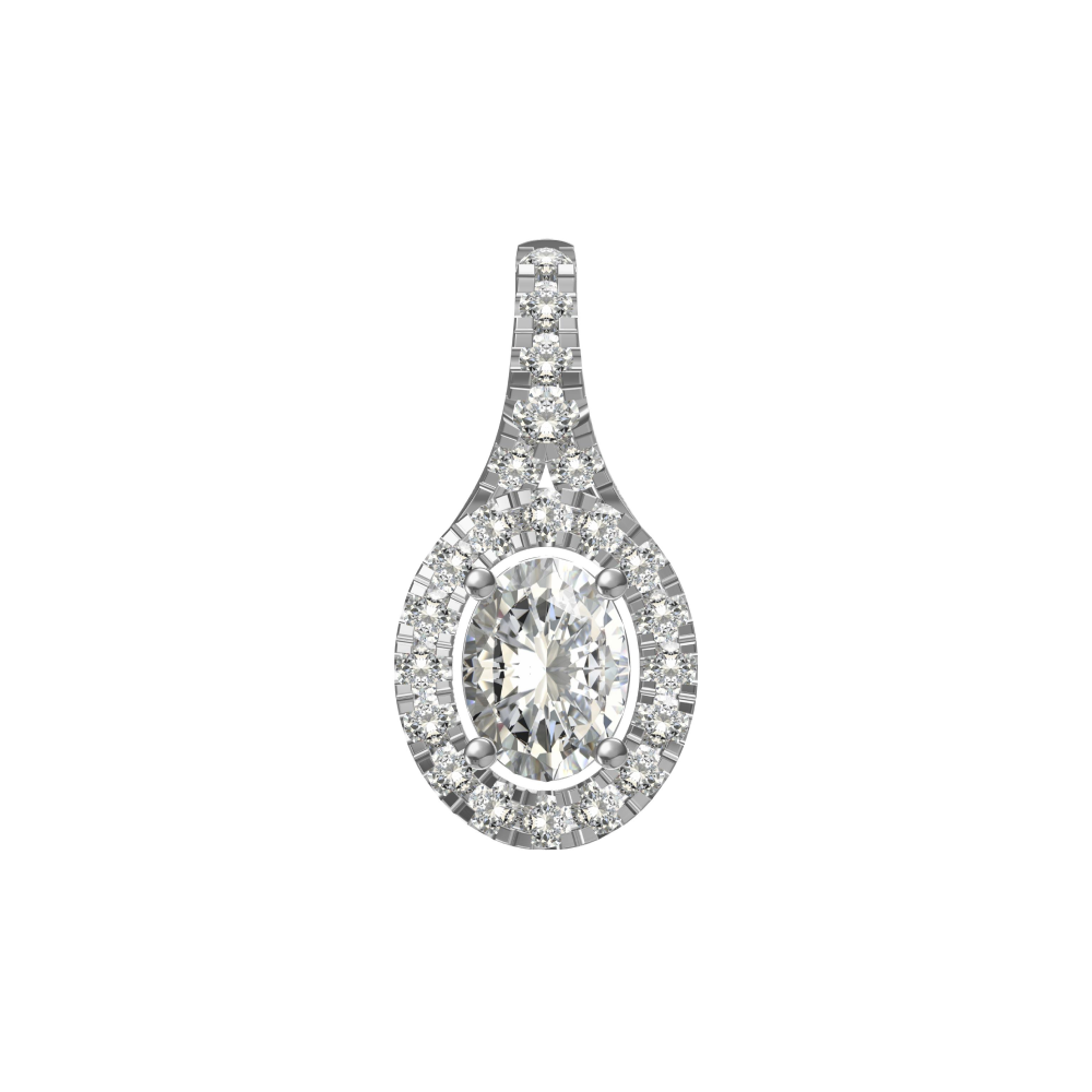 Serene classical silver pendant